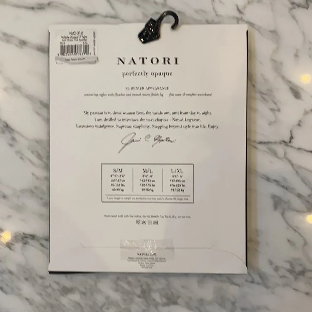 Natori Perfectly Opaque Tights in Black S/M